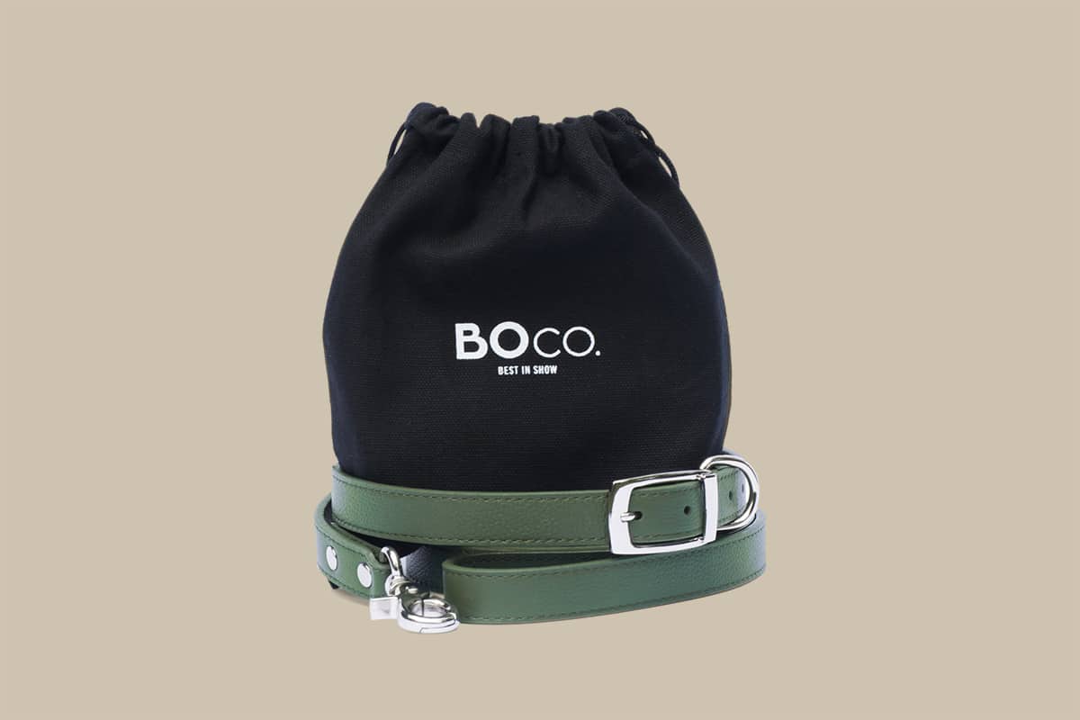 Designer Leather Green Dog Collars Australia - Shop With BOco